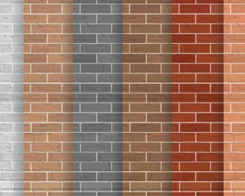 Brick wall texture set. Vector realistic grunge textured backgro Sukhmani Construction