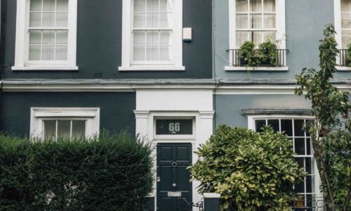 Front view of a residential apartment